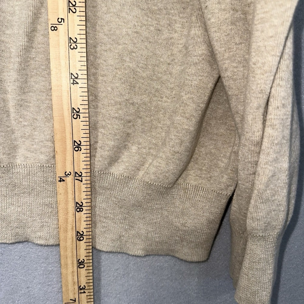 Polo Ralph Lauren Sweater Mens 3XLT Beige V-Neck 100% Pima Cotton Pony Preppy - Picture 4 of 8